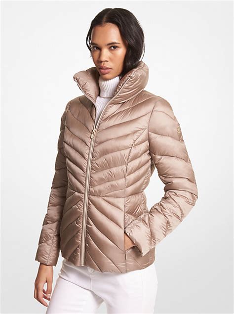 michael kors packable down fill jacket review|Michael Kors reversible puffer jacket.